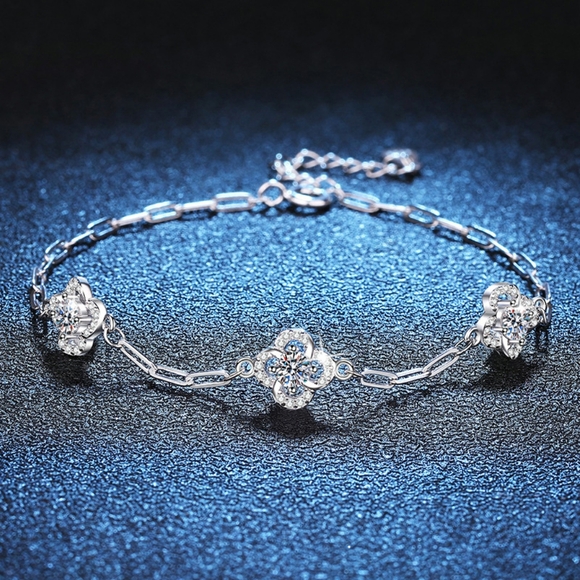 18k white gold Moissanite diamond bracelet - Picture 3 of 8